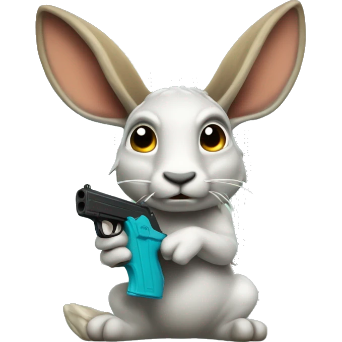 a jackelope with a watergun emoji