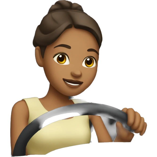 girl driving a prius emoji