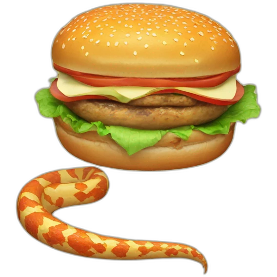 Snake burger emoji