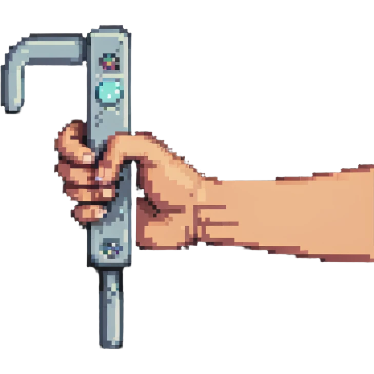 hand gripping a handle emoji