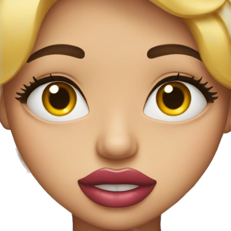 emoji with full lips and lashes emoji