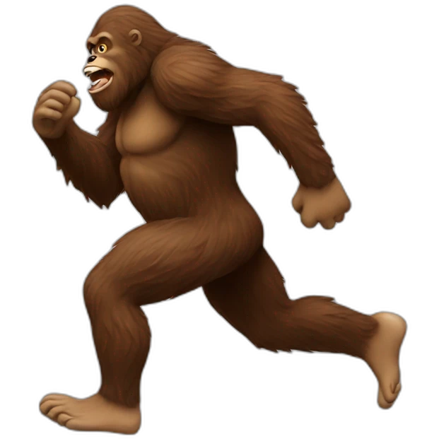 bigfoot running emoji