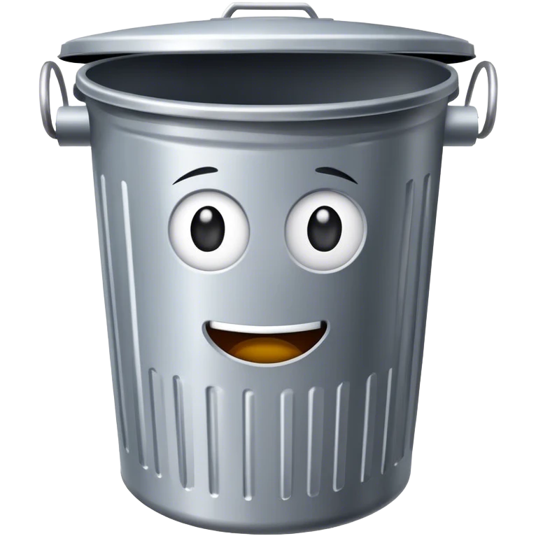  garbage bin, without recycle symbol emoji