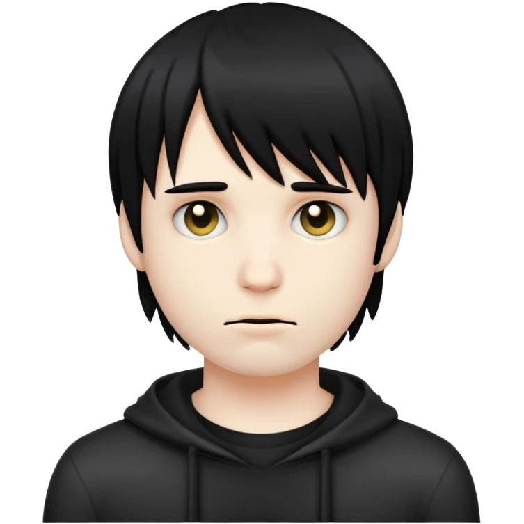 Make a emoji emo guy hair with a typical emo bangs.  emoji