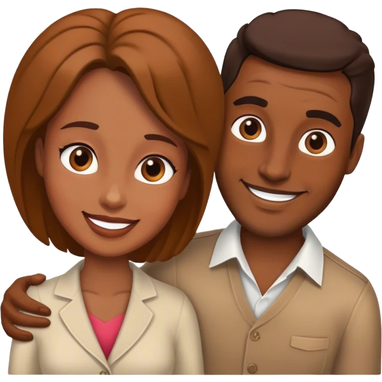 charismatic man meeting a woman. happy man emoji