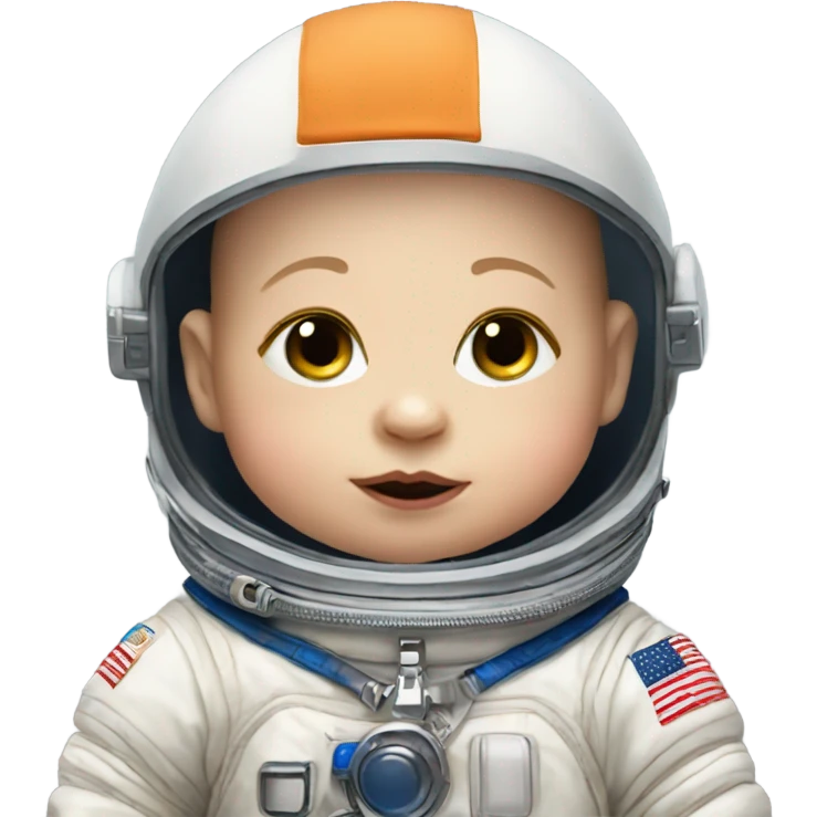 Down syndrome baby in astronaut suit emoji