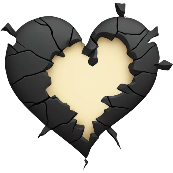 Black Broken heart emoji
