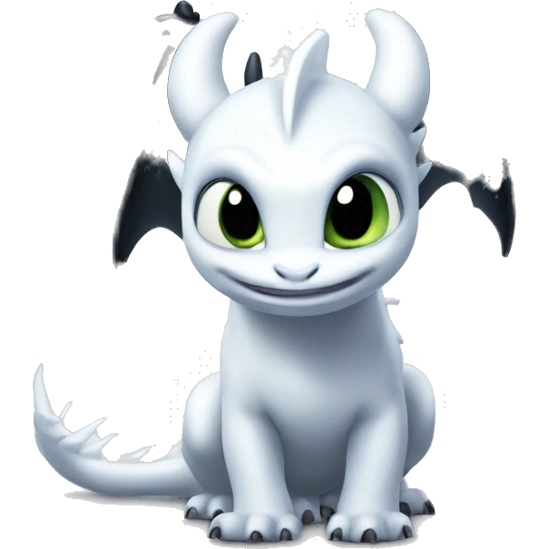 Light fury toothless dragon  emoji