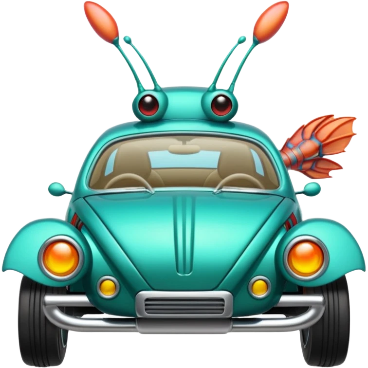 Mantis shrimp driving car emoji