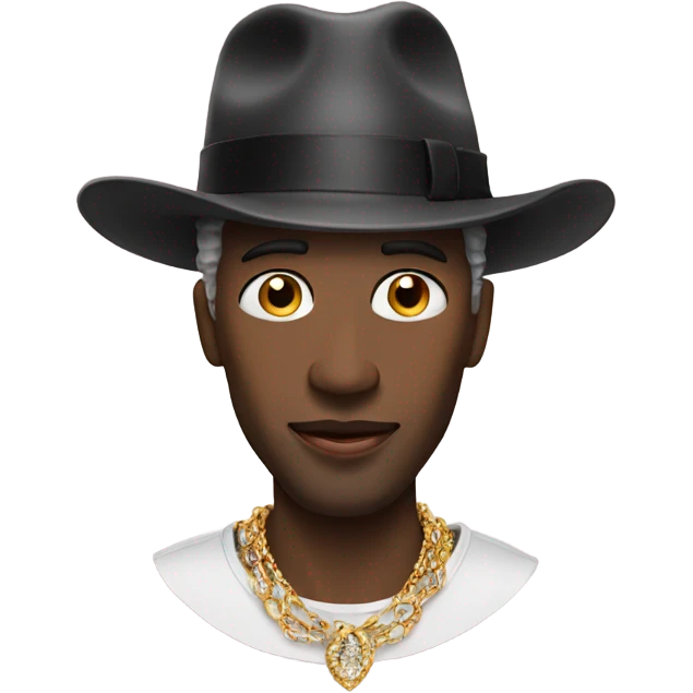 man in hat showcasing jewelry emoji