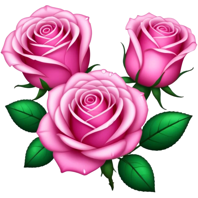 Sparkly pink roses emoji