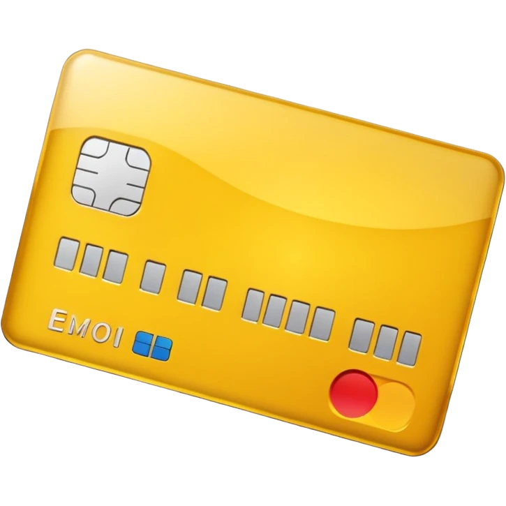Debit card in yellow colour emoji emoji