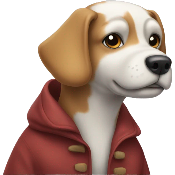Dog whit a coat emoji