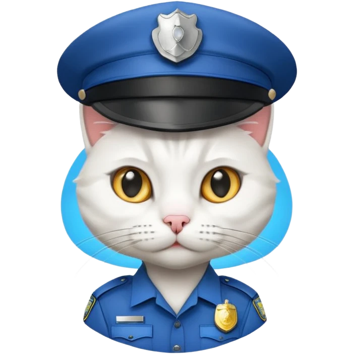 white cat police emoji