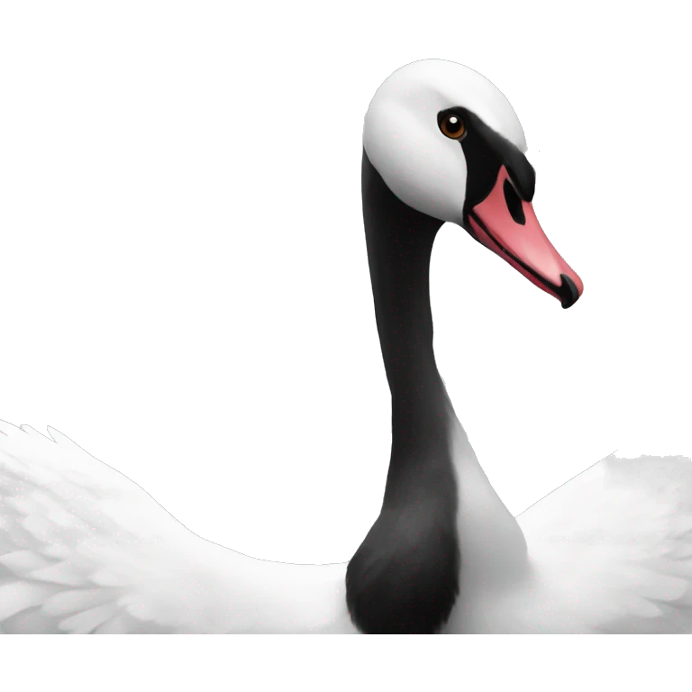 Black and white swan emoji