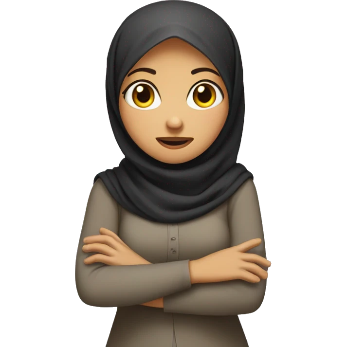 hijab girl Shrugging hand, i dont know emoji