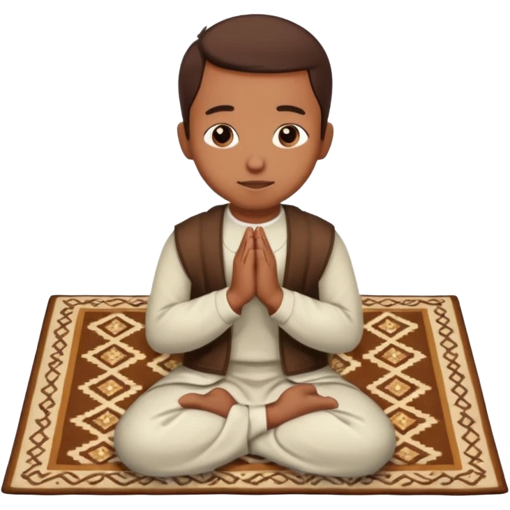 Buatkan emoticon siap pakai. Seseorang sedang sholat. emoji