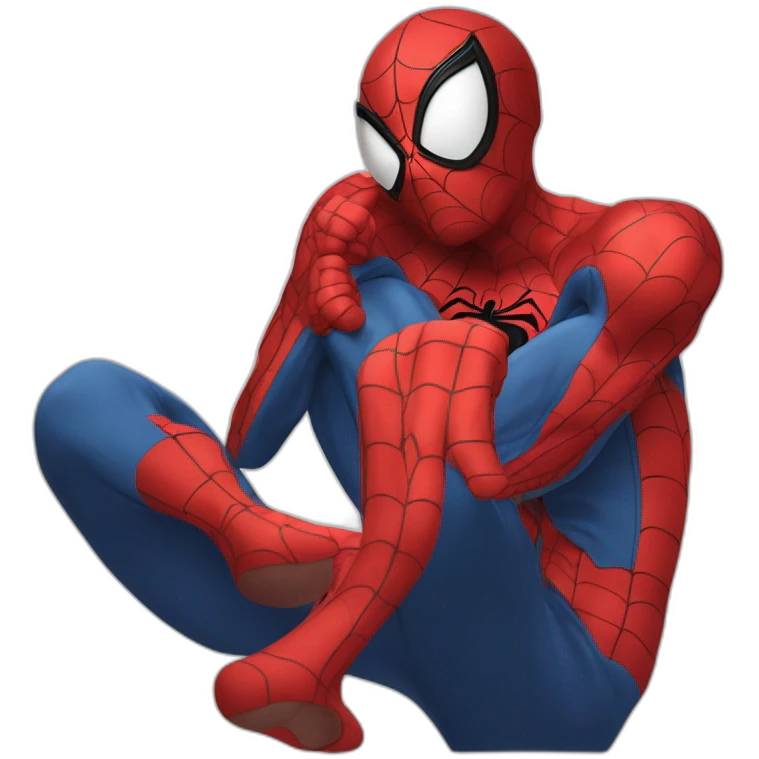 Spiderman dabs on Louie SMith emoji