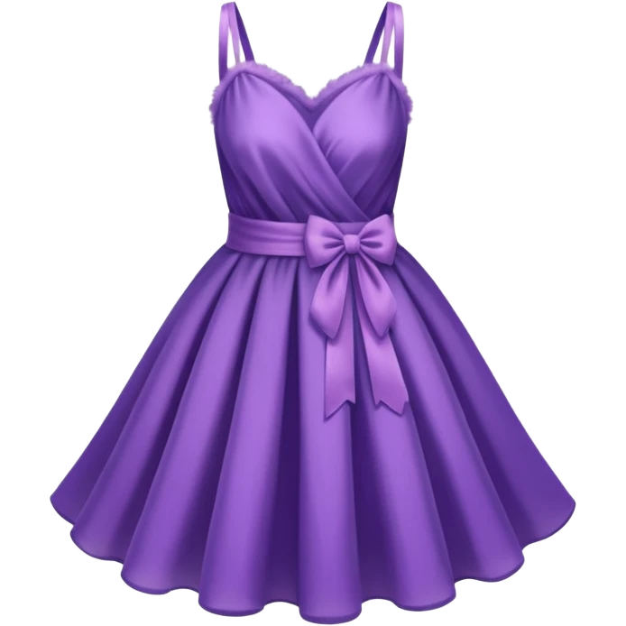fluffy short purple dress emoji