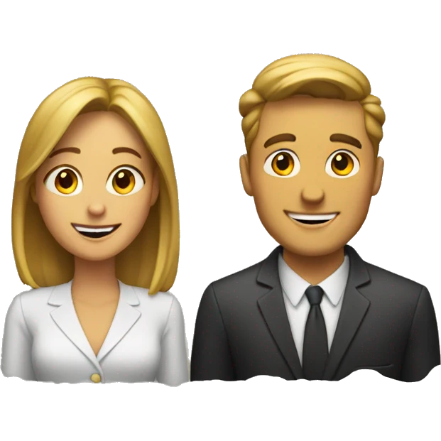 Man and woman in booth emoji