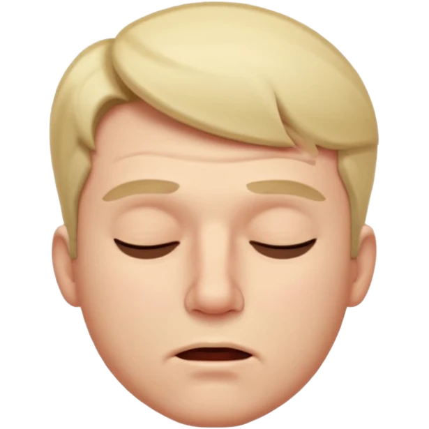 A male squinting his eyes closed but the mouth is whistling emoji
