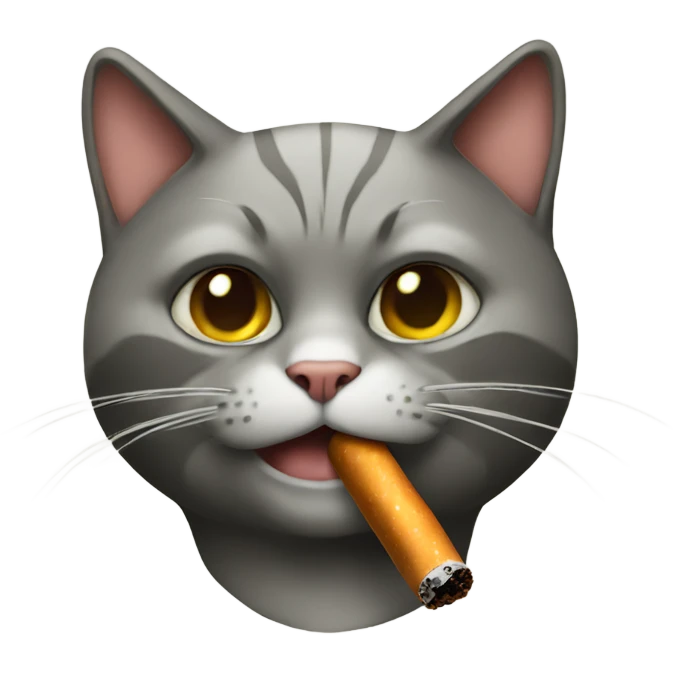 cat smoking emoji
