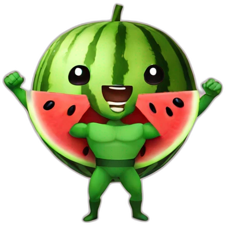 Watermelon superhero emoji