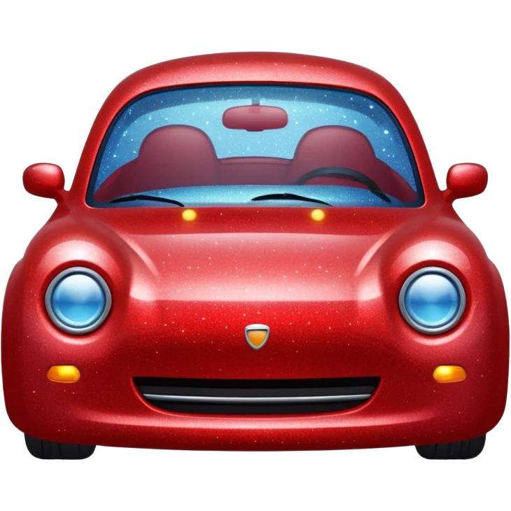 red glitter car emoji