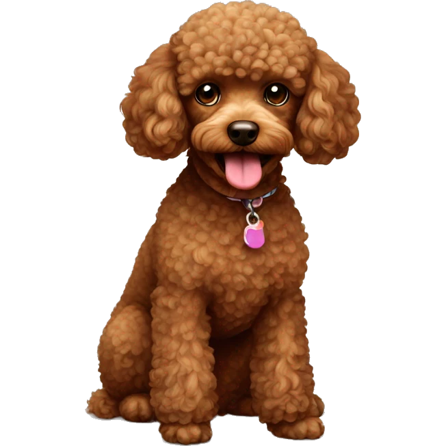 Brown toy poodle  emoji
