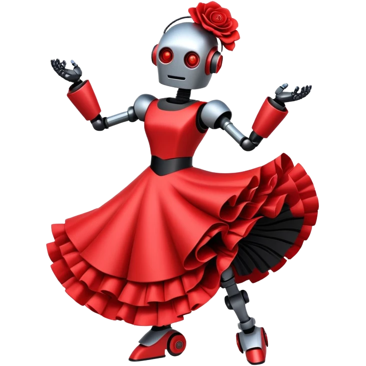 Robot flamenco emoji