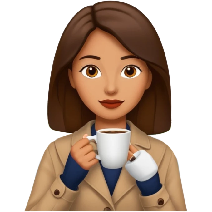 a woman in paris drinking coffee emoji