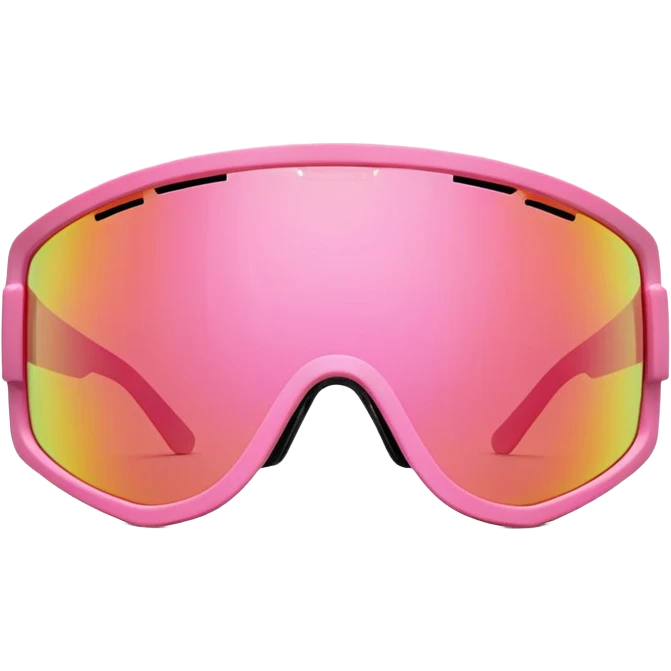 ultra thick sporty pink shield visor sunglasses with maximum robust frame, industrial strength build, extremely bulky design, one-piece lens emoji