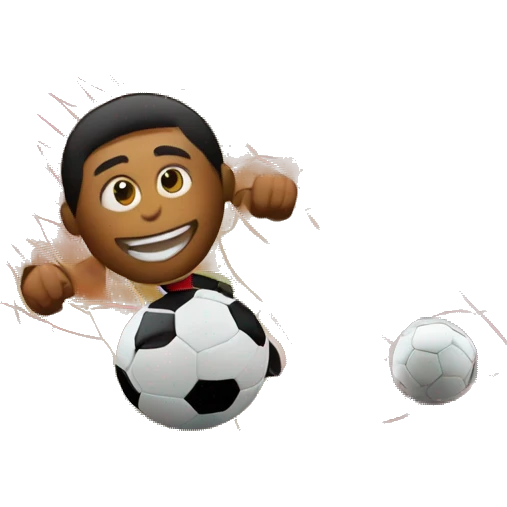 Scoring a laser soccer goal wearing red and black stripe jersey emoji