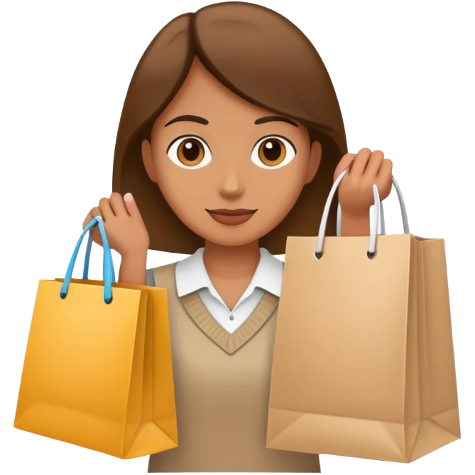 target customer with bag emoji