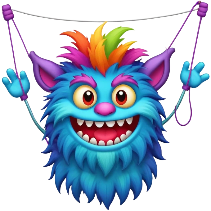monster puppet with strings emoji