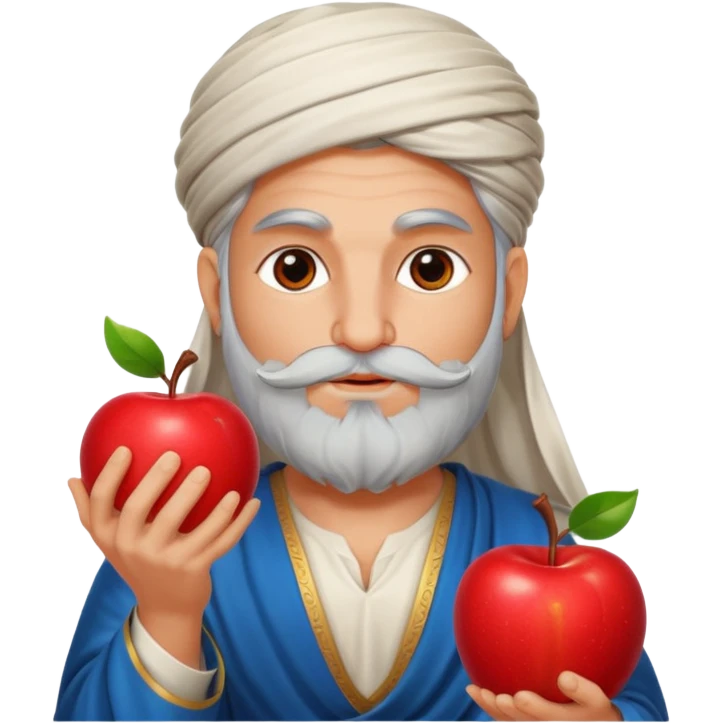 persian god with an apple emoji