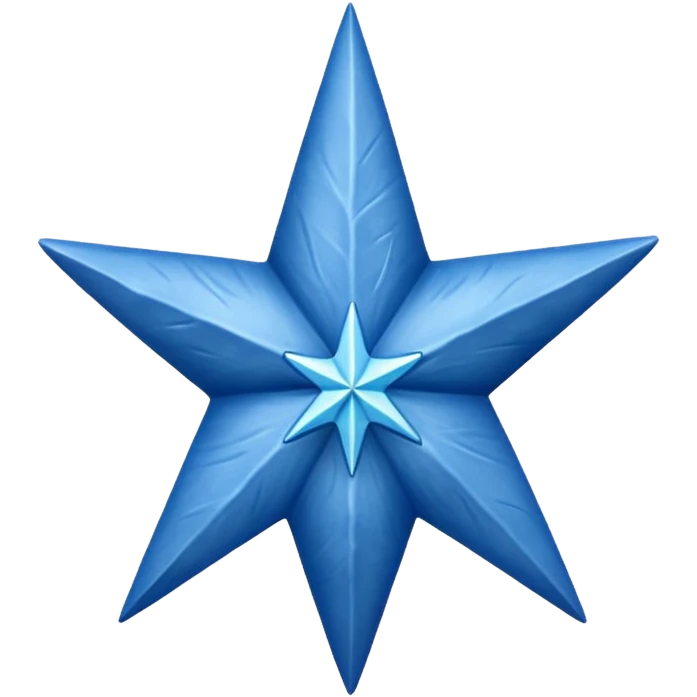 6lı mavi bir yıldızın içinde tik emoji