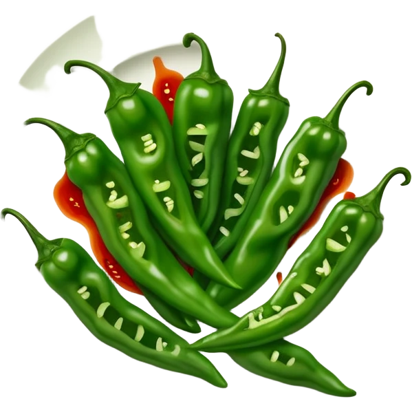 Plate of shishito peppers  emoji