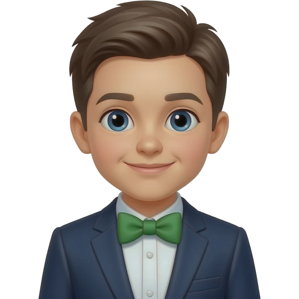 Kid in Suit and Green Bowtie emoji