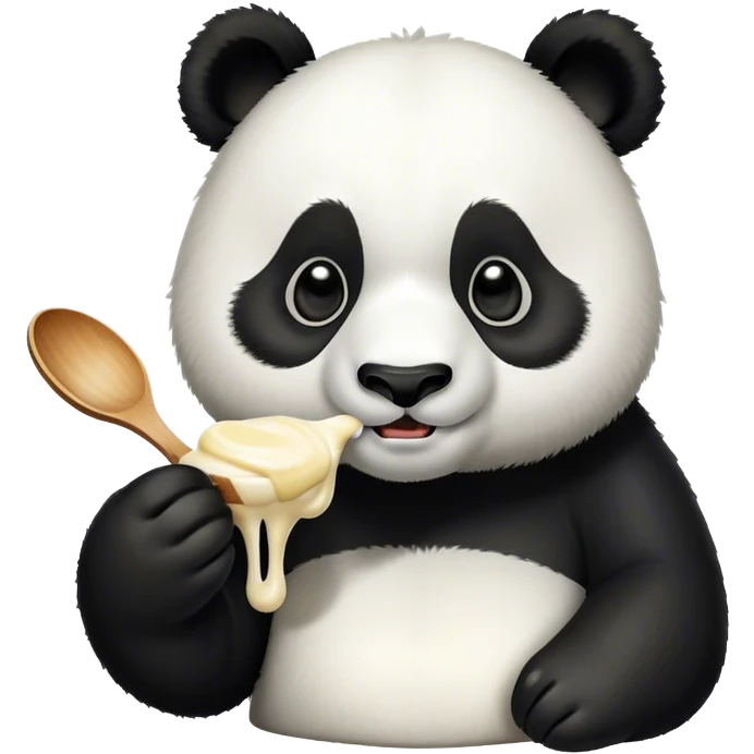 Panda eating cream emoji