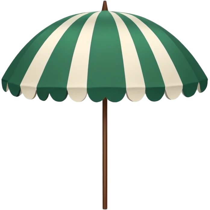 dark green beach umbrella emoji