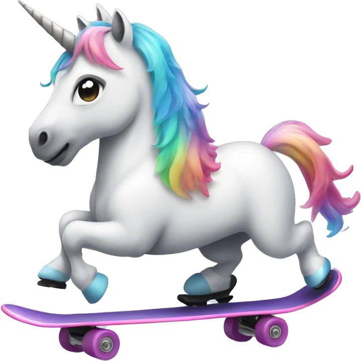 unicorn skating emoji