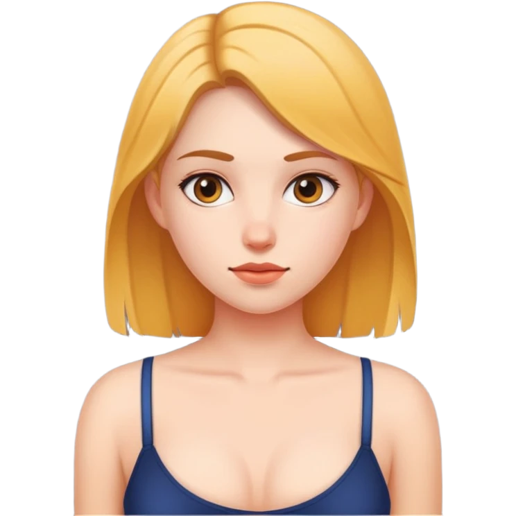 Girl with no bra emoji