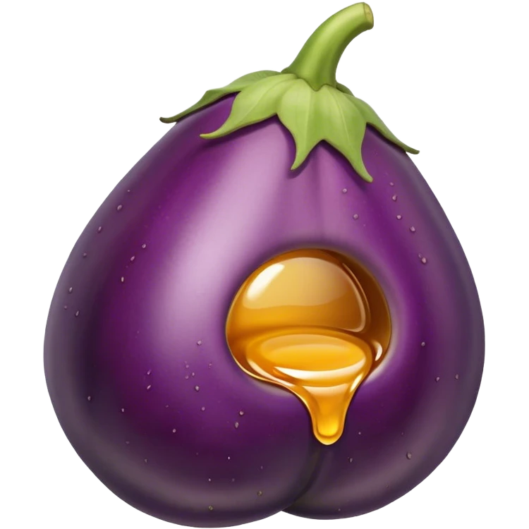 eggplant covered in honey emoji