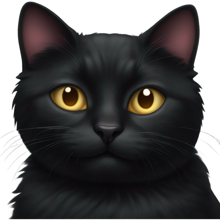 Black cat in love emoji