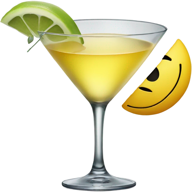 Smiley face with a martini emoji