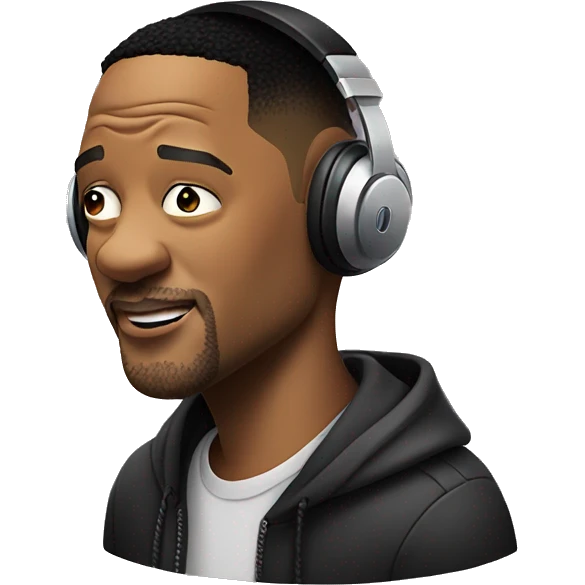 Will smith listening music emoji