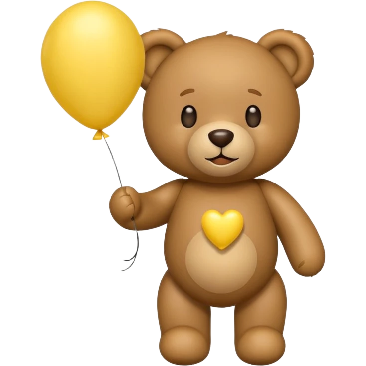 Emoji teddy with a baloon emoji