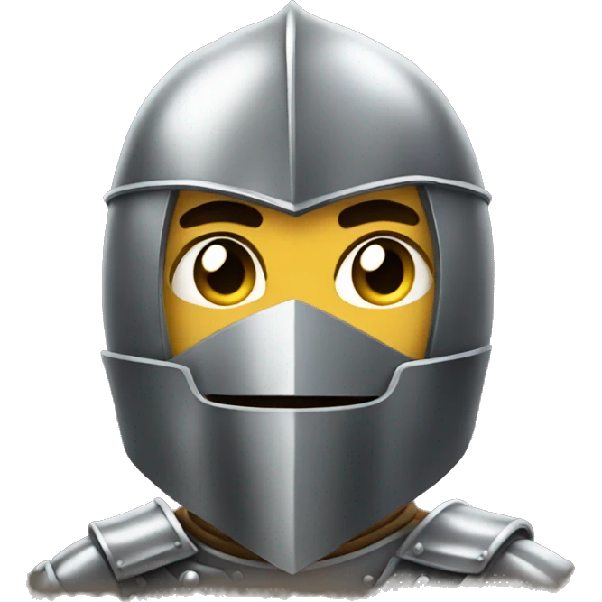 create an emoji of a knight making the shushing face emoji