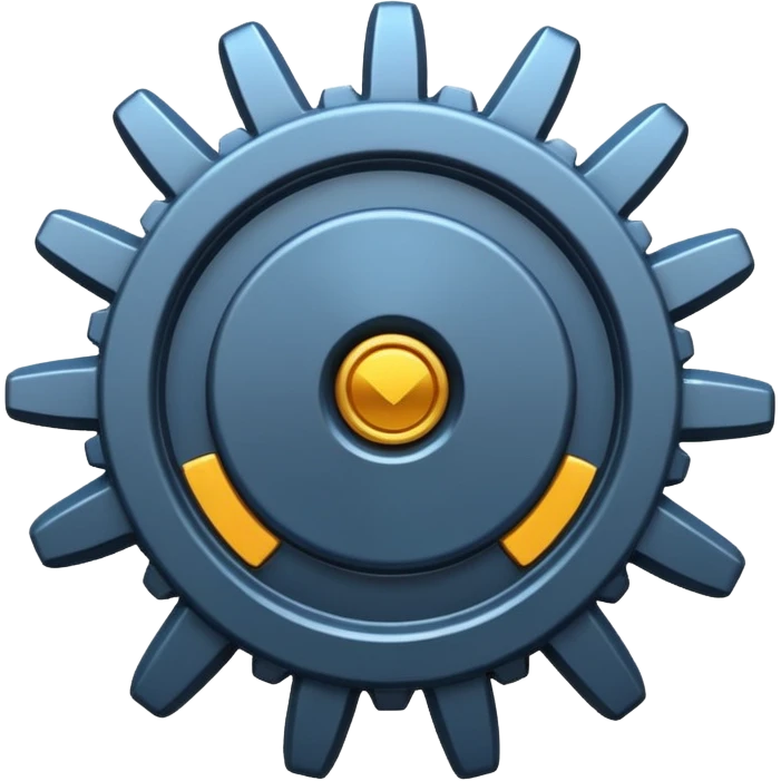 gear with tick emoji
